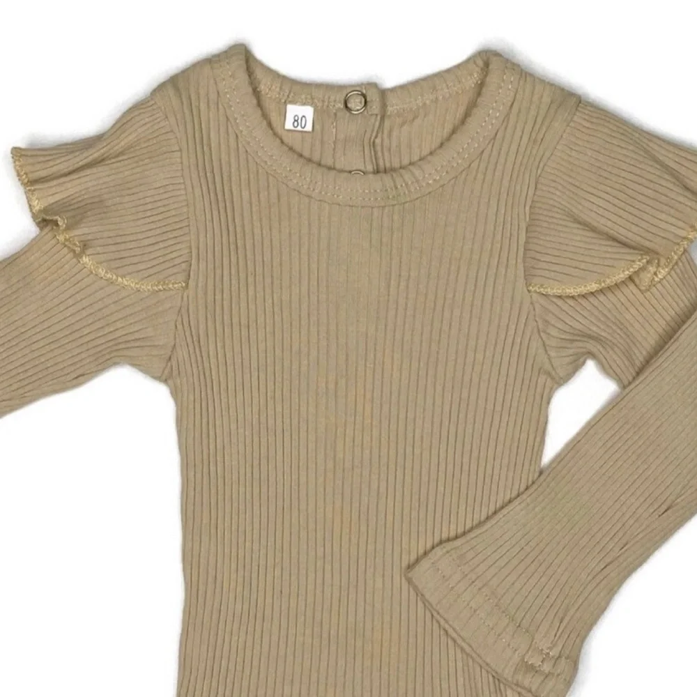 Boutique‎ Flutter Sleeve Ribbed Onesie